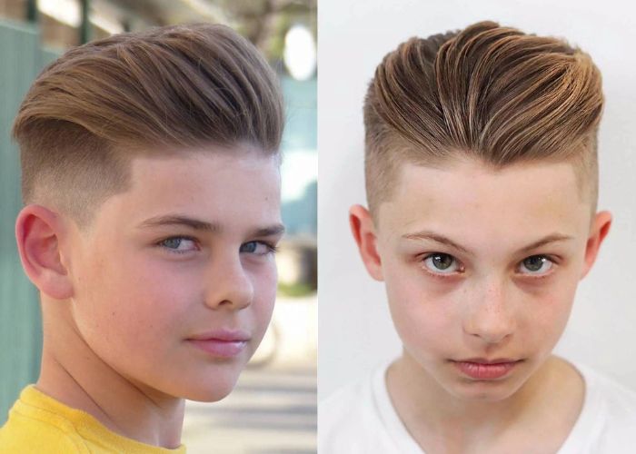 kiểu tóc pompadour cho bé trai