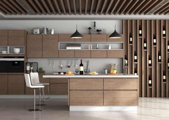 tủ rượu âm tường bằng kính