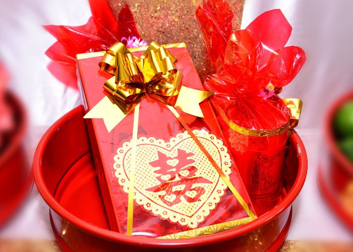 mâm quả trà rượu ngày cưới