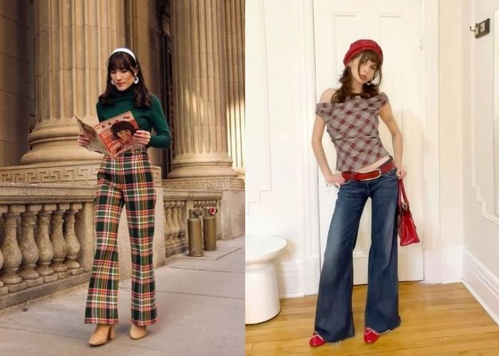 màu retro trong thời trang