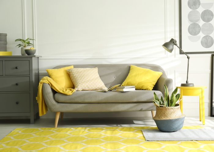 màu vàng chanh trong nội thất