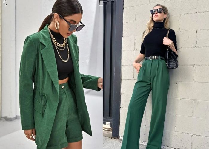 màu xanh cổ vịt phối đen