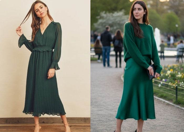 màu xanh cổ vịt trong thời trang