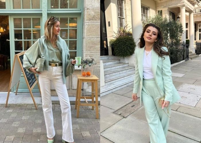 màu xanh mint trong thời trang