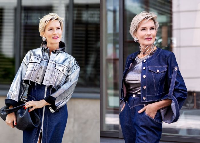 màu xanh navy phối bạc