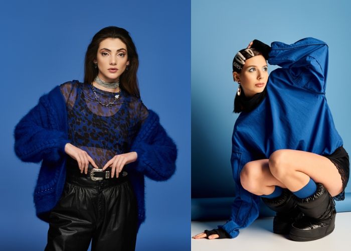 màu xanh navy phối đen