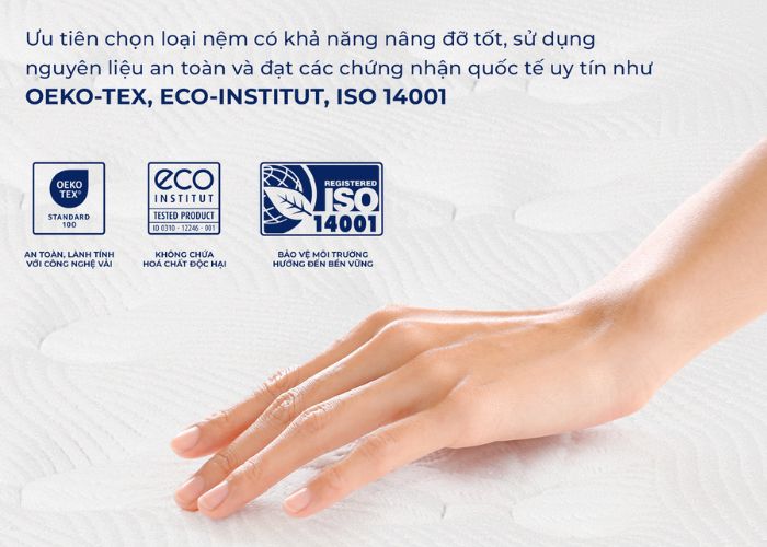 nệm 5zone và legend đạt chứng nhận