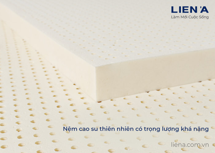 nệm cao su thiên nhiên nặng bao nhiêu kg