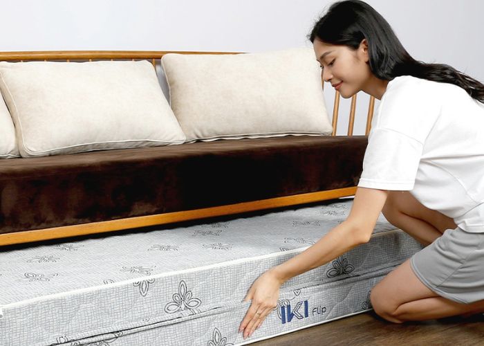 nệm hybrid gấp gọn