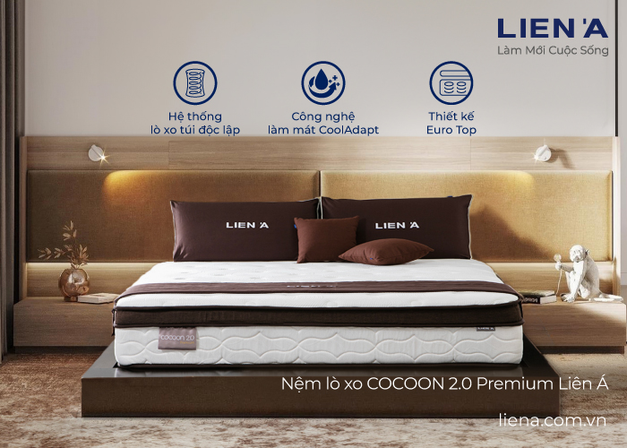 nệm lò xo cocoon 2.0 premium tphcm