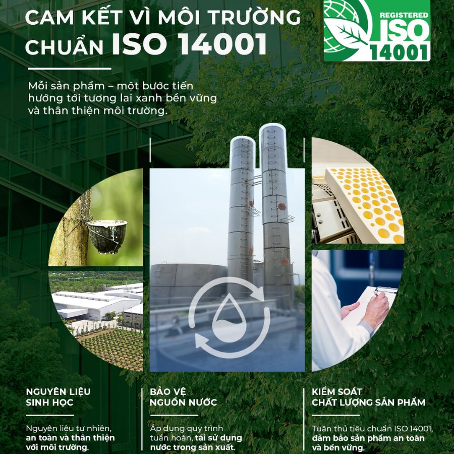 nệm cocoon đạt chứng nhận iso 14001