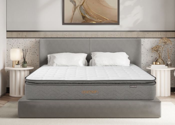 nệm lò xo cocoon grey luxe