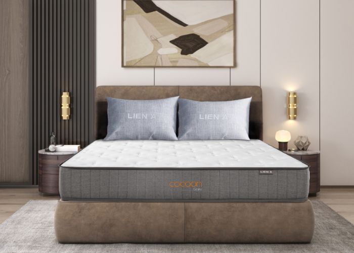 nệm lò xo túi cocoon grey