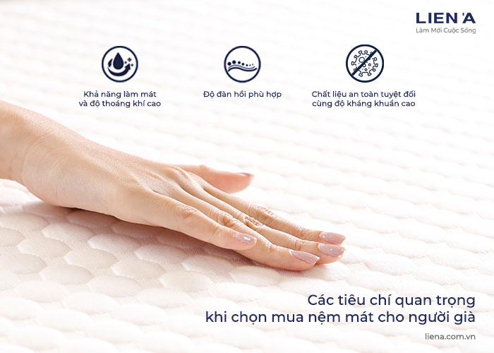 tiêu chí chọn nệm mát cho người già