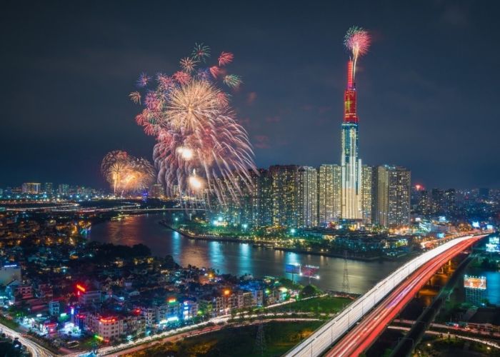 pháo hoa đẹp ở sài gòn