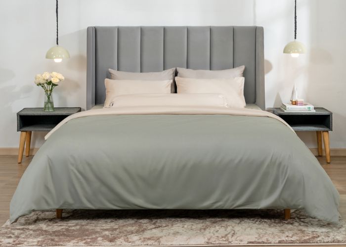 nội thất be phối xanh lá