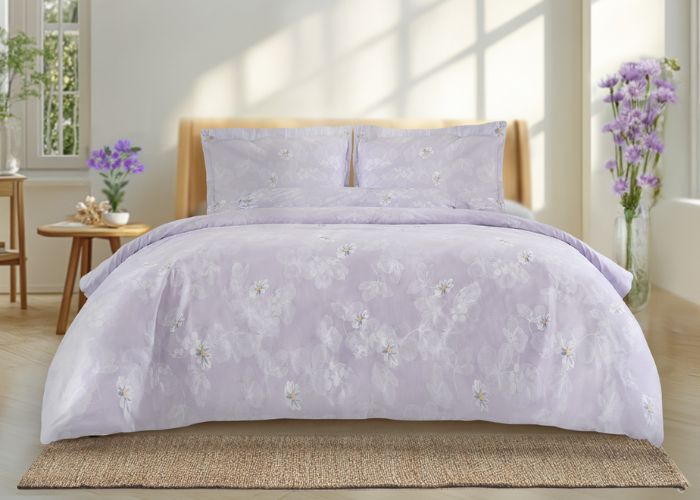 nội thất tím phối trắng