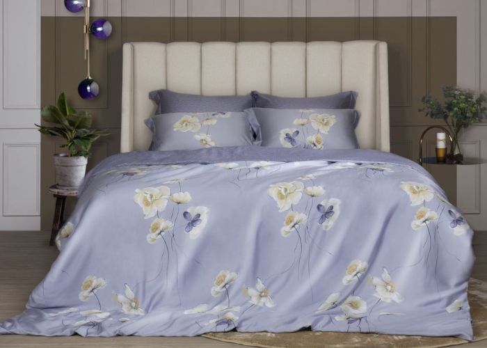 nội thất tím phối vàng kem