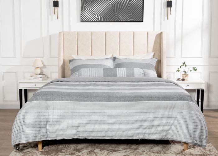 nội thất xám phối trắng