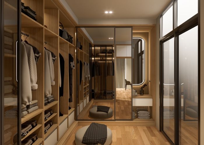 thiết kế phòng để quần áo