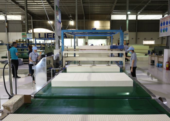 quy trình sản xuất nệm kháng khuẩn