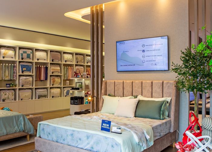 showroom chăn drap gối nệm