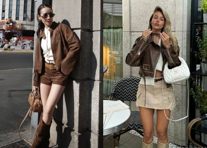 thời trang be phối nâu