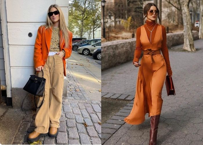 màu cam nên phối với màu gì