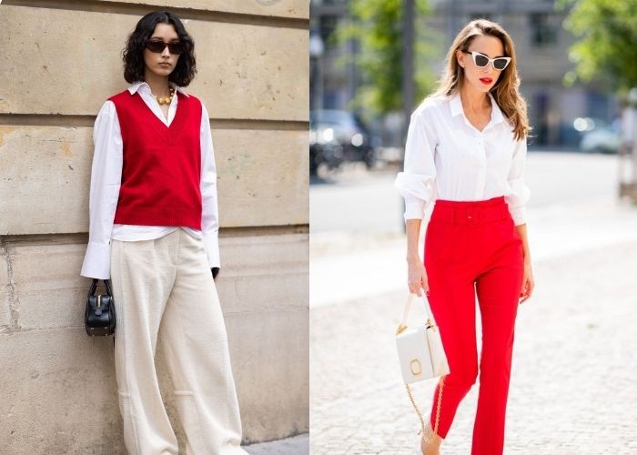 màu đỏ hợp với màu gì