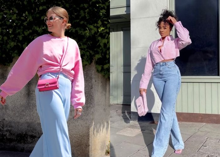 màu hồng hợp với màu gì