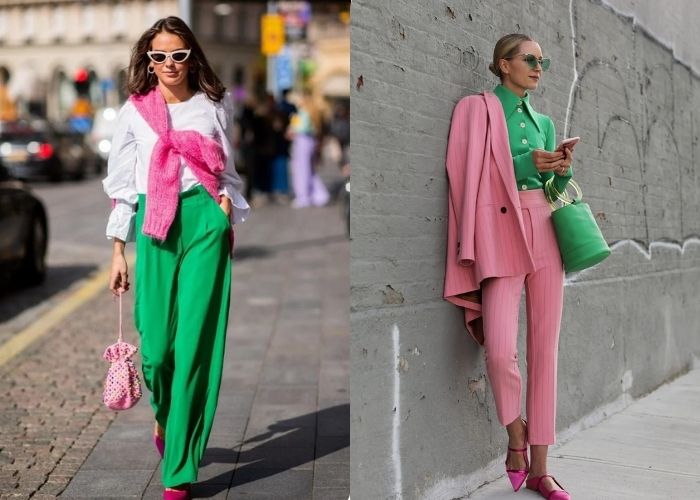 màu hồng kết hợp với màu gì