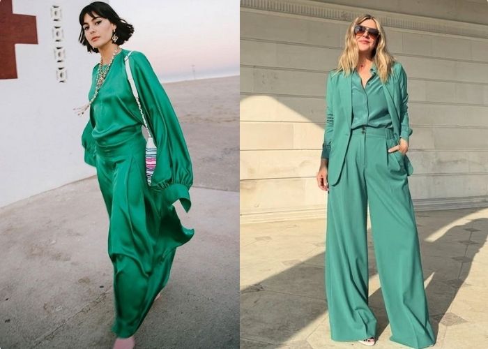 thời trang màu xanh ngọc bích