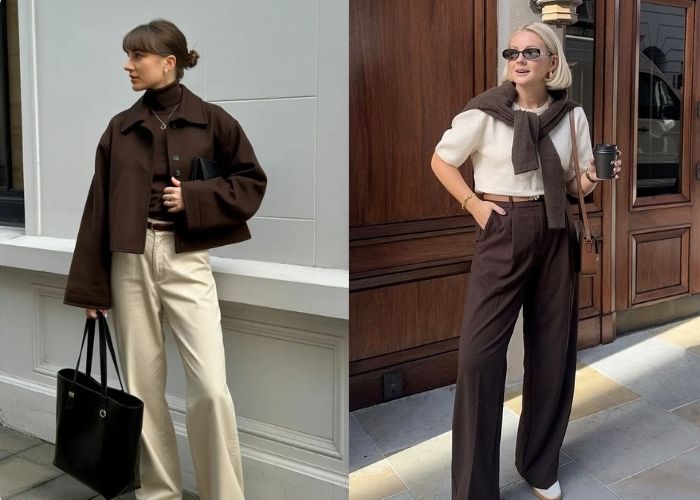 màu nâu hợp màu gì