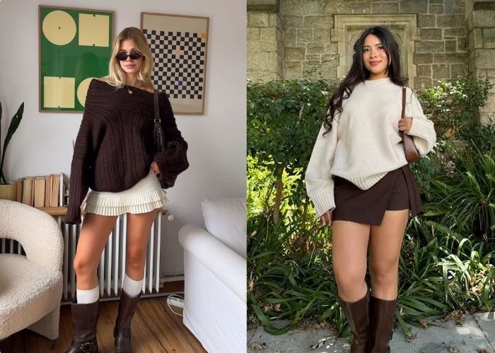 màu nâu kết hợp với màu gì