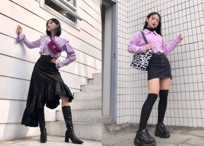 bảng phối màu tím