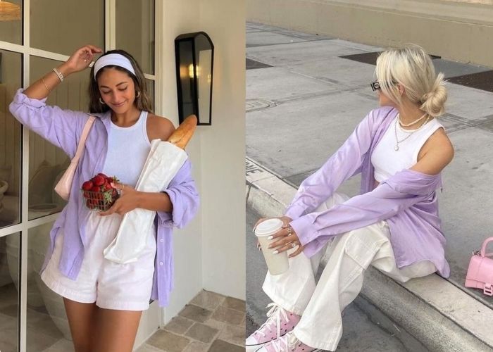 màu tím hợp với màu gì