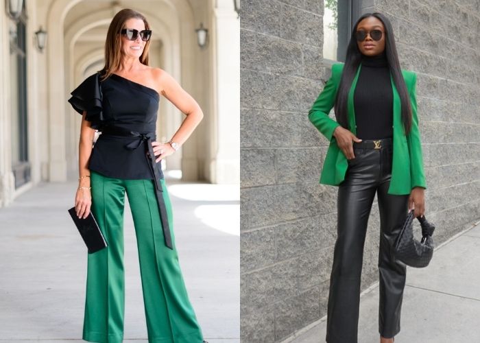 phối màu xanh lá