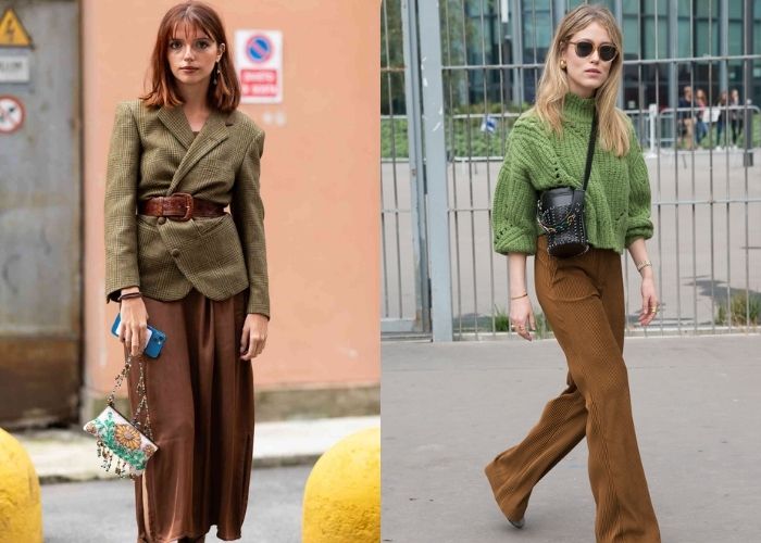 xanh lá phối màu gì