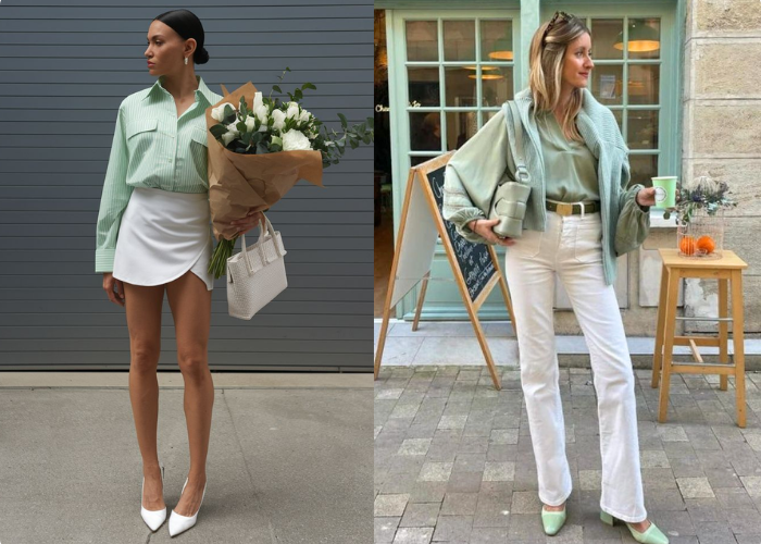 xanh mint hợp với màu gì