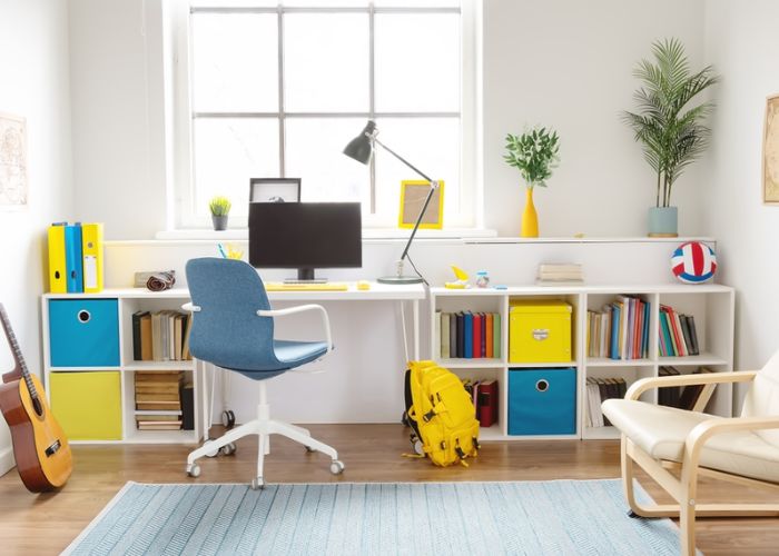 mẫu decor bàn học