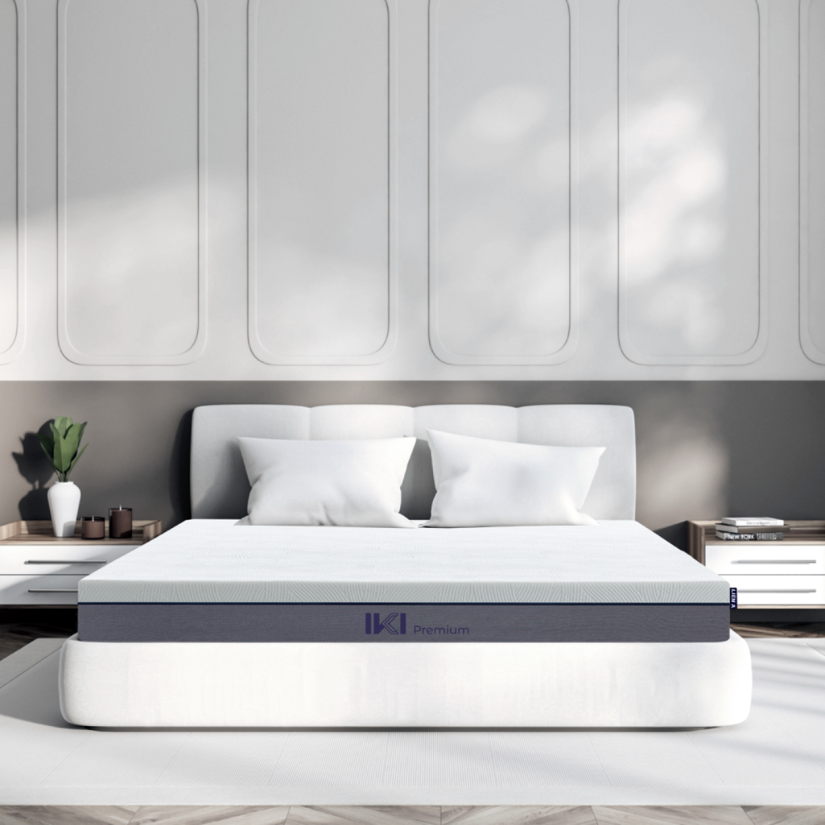 nệm cao su l'adome grey premium