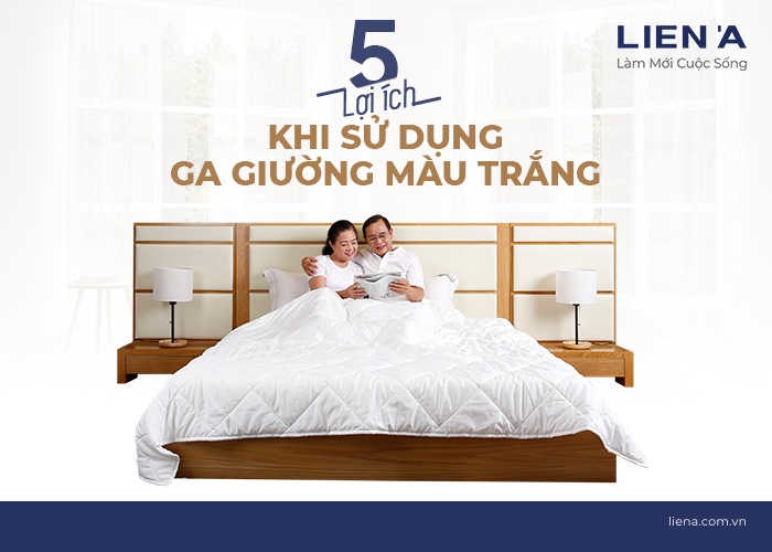 ga trải giường màu trắng