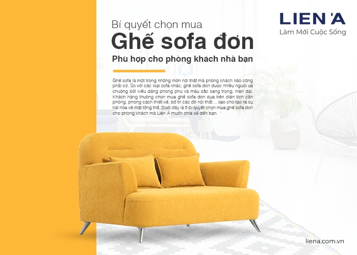 ghế sofa màu vàng