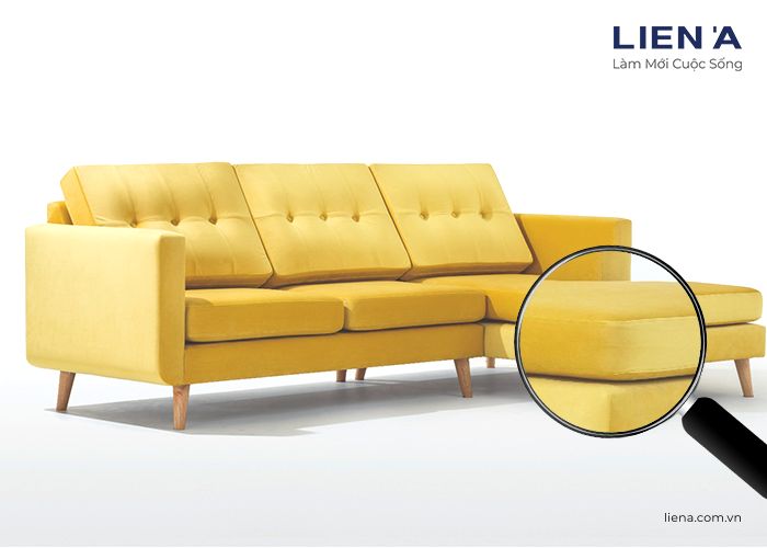 Sofa góc màu vàng