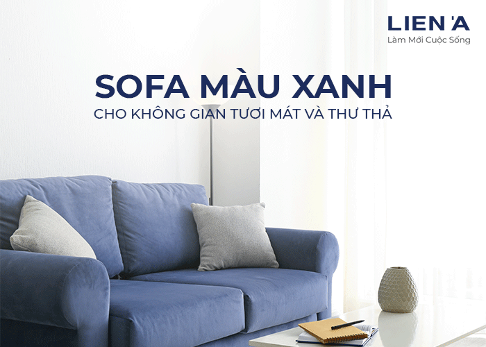 ghế sofa màu xanh