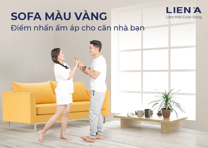 Sofa màu vàng