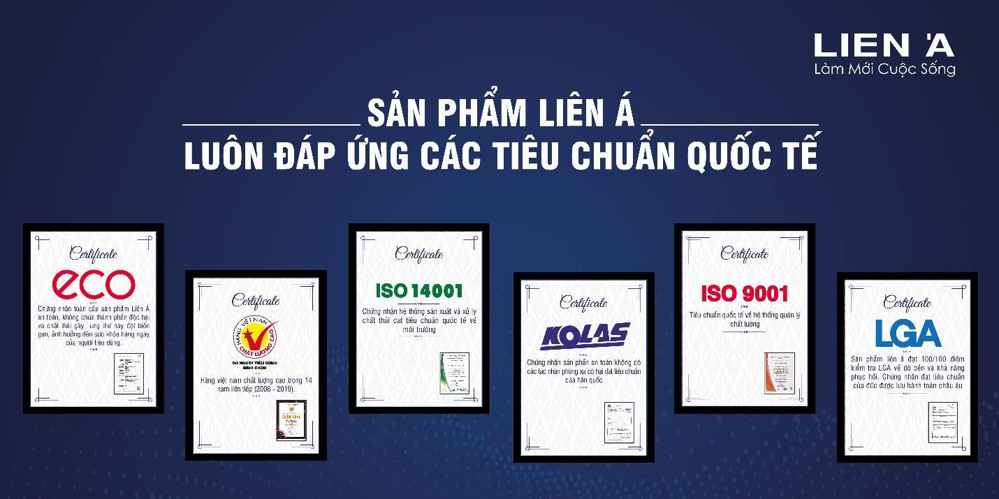 chứng nhận chất lượng Liên Á