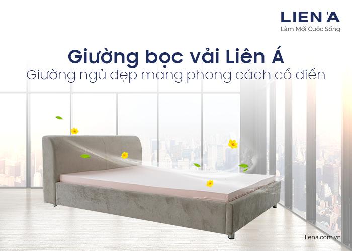 giường bọc vải cao cấp Liên Á